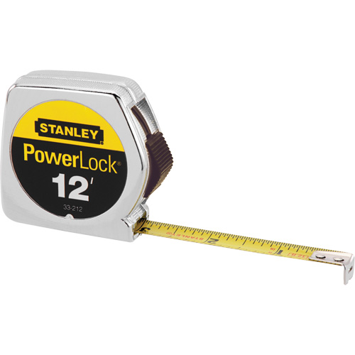 PowerLock&reg; Tape Measure, 1/2" x 12', Imperial Graduations Brunswick Fyr & Safety