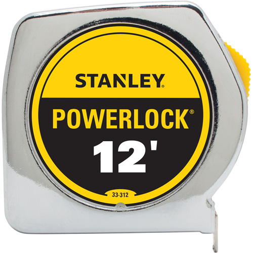 PowerLock&reg; Tape Measure, 3/4" x 12', Imperial Graduations Brunswick Fyr & Safety