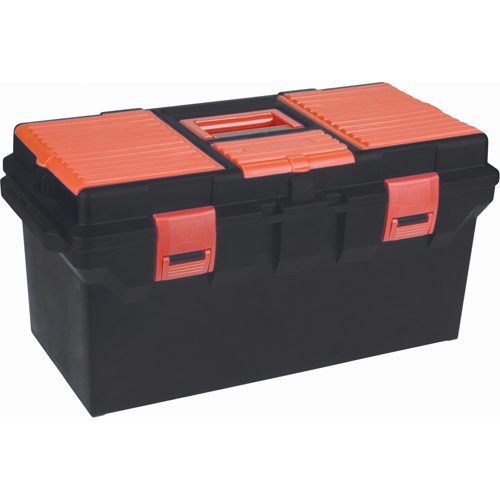 Plastic Tool Box, 22" W x 11" D x 10-1/2" H, Black Brunswick Fyr & Safety