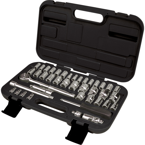Jeux de douilles SAE/m&eacute;triques 1/4" et 3/8", 41 Mcx Brunswick Fyr & Safety