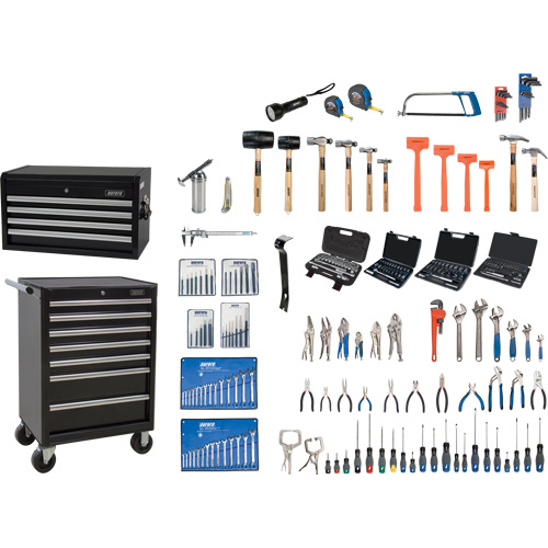 Ensemble d'outils maître avec coffre en acier et chariot, 236 morcea Brunswick Fyr & Safety