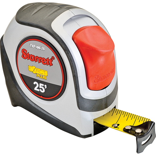 Ruban &agrave; mesurer de s&eacute;rie KTXP, 1" x 25', Marques de goujon 1/16" Brunswick Fyr & Safety