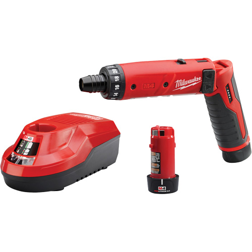 M4 Hex Screwdriver Kit, 1/4", 4 V, 44 in-lbs Max. Torque, Lithium-Ion Battery Brunswick Fyr & Safety