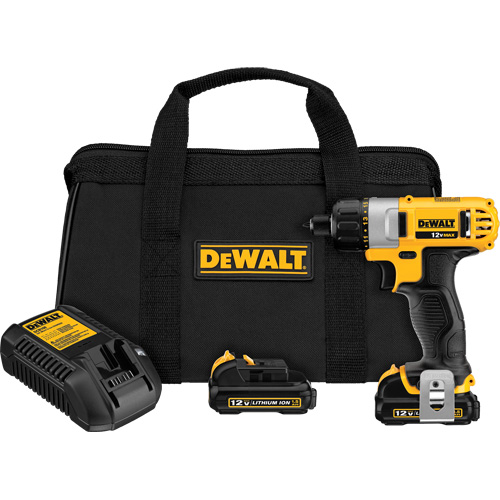 Max Screwdriver Kit, 1/4", 12 V, 160 UWO Max. Torque, Lithium-Ion Battery Brunswick Fyr & Safety