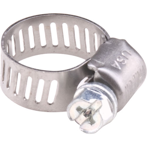Hose Clamps - Stainless Steel Band & Zinc Plated Screw, Min Dia. 1/2", Max Dia. 7/8" Brunswick Fyr & Safety
