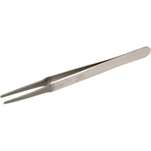 Tweezers - Flat Round Tips, Straight - 4.75" (120 mm) Brunswick Fyr & Safety