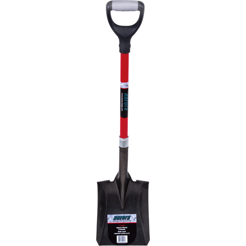 Heavy-Duty Square Shovel, Fibreglass, Carbon Steel Blade, D-Grip Handle, 29-1/2" Long Brunswick Fyr & Safety