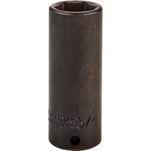 Socket, Impact, 3/4", 3/8" Drive, 6 Points, Deep Brunswick Fyr & Safety
