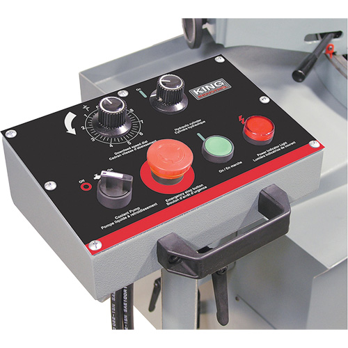 Scies &agrave; ruban &agrave; pivot &agrave; vitesse variable pour le m&eacute;tal, Horizontal, Capacit&eacute; de coupe Rond 10" et rectangulaire 10" x 18" Brunswick Fyr & Safety