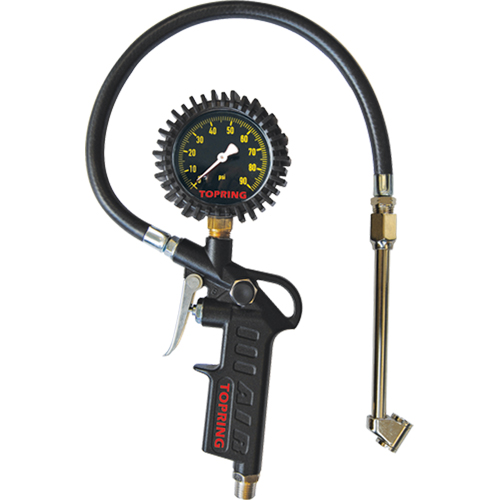 Tire Pressure Gauges - Dual Wheel Type- Pistol Grip Dial Inflator Gauges Brunswick Fyr & Safety