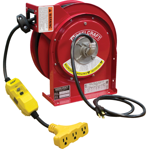 Cord Reels, 45', SJEOOW, 12 Gauge, 15 A Brunswick Fyr & Safety