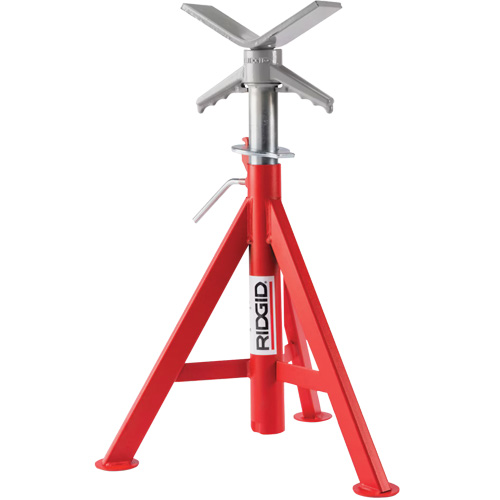 V Head Low Pipe Stand # VJ-98, 51-96 cm Height Adjustment, 12" Max. Pipe Capacity, 2500 lbs. Max. Weight Capacity Brunswick Fyr & Safety