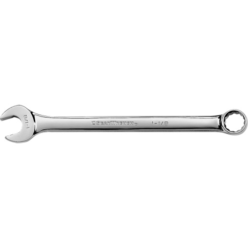 Long Pattern Combination Wrench, 12 Point, 1-1/8", Chrome Finish Brunswick Fyr & Safety