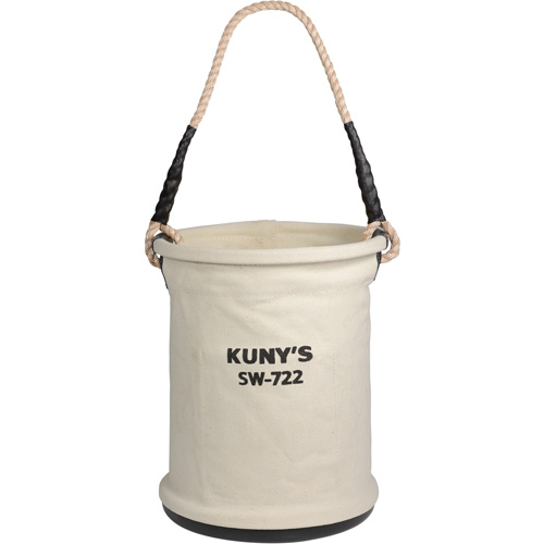 Heavy-Duty Buckets, 11" L x 11" W x 16" H, Canvas, Beige Brunswick Fyr & Safety