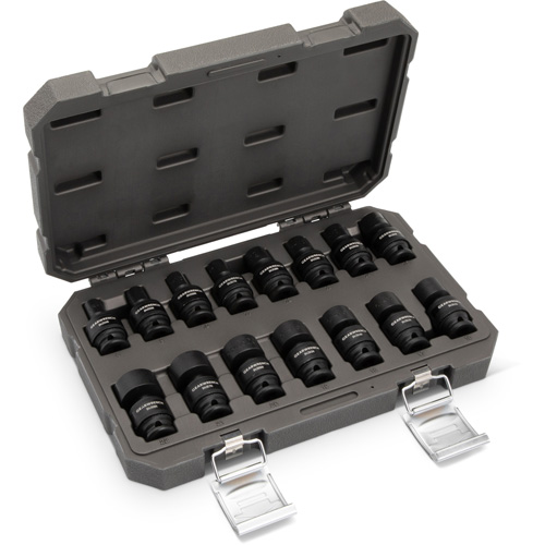 15-Piece 3/8" Drive 6 Point Universal Impact Metric Flex Socket Set Brunswick Fyr & Safety