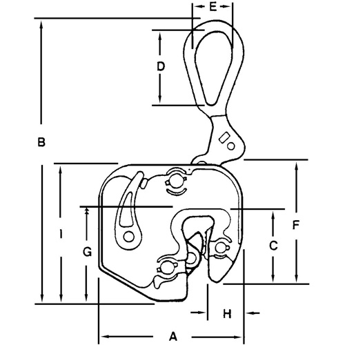 GXL Plate Clamp, 1000 lbs. (0.5 tons), 1/16" - 5/8" Jaw Opening Brunswick Fyr & Safety