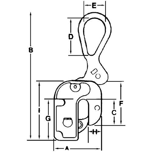GX Structural Short Leg Plate Clamp, 6000 lbs. (3 tons), 1/16" - 1" Jaw Opening Brunswick Fyr & Safety