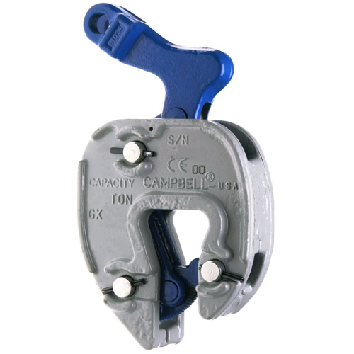 GX Plate Clamp with Chain Connector, 1000 lbs. (0.5 tons), 1/16" - 5/16" Jaw Opening Brunswick Fyr & Safety