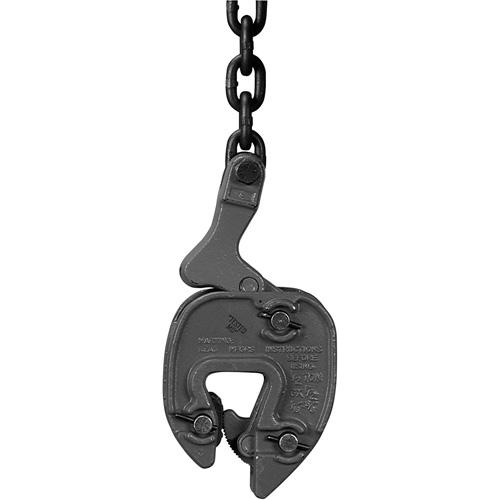 GX Plate Clamp with Chain Connector, 1000 lbs. (0.5 tons), 1/16" - 5/16" Jaw Opening Brunswick Fyr & Safety