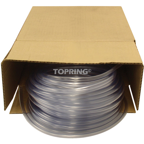 Tubing, Air/Water, 0.625" OD x 100' L, PVC, Clear, 30 PSI @ 20°C Brunswick Fyr & Safety