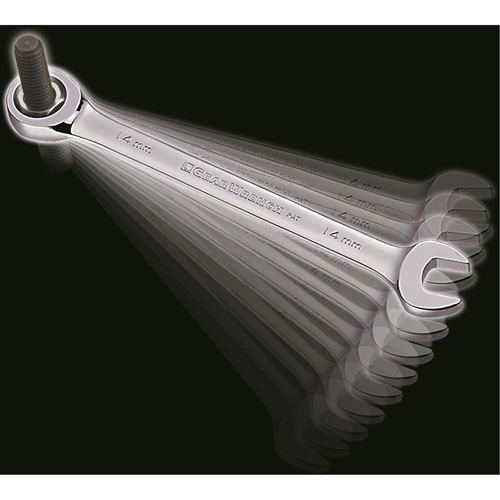 Jeu de cl&eacute;s &agrave; cliquet &agrave; 12 pans et 72 dents, Combinaison, 5 morceaux, M&eacute;trique Brunswick Fyr & Safety
