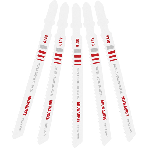 Jigsaw Blade, Bi-Metal, T-Shank, 4" L, 10 TPI Brunswick Fyr & Safety