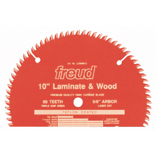 Lames de scie industrielle TCS pour panneaux de particules, 10", 80 dents, Pour Stratifi&eacute; Brunswick Fyr & Safety