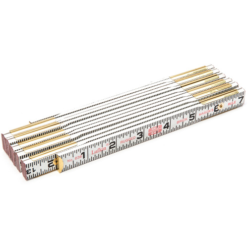 R&egrave;gle de maçon Red End, 6' lo, Bois, Graduations de 1/16" Brunswick Fyr & Safety