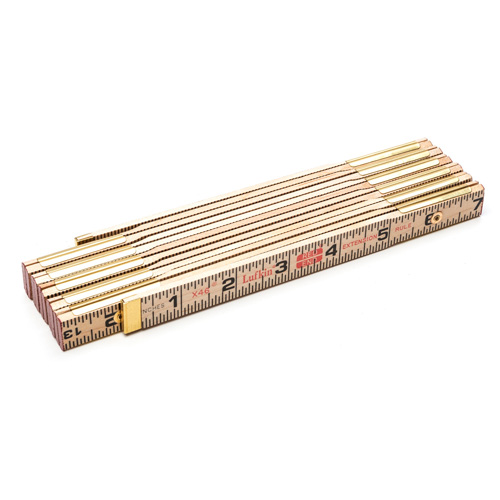 Folding Rule, 6' L, Wood, 1/16" Graduations Brunswick Fyr & Safety