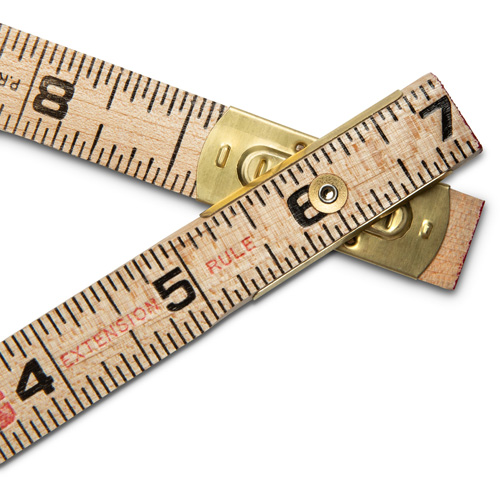 Folding Rule, 6' L, Wood, 1/16" Graduations Brunswick Fyr & Safety