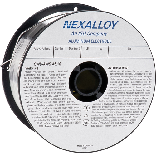 4043 Welding Wire, Aluminum, 0.030" Diameter Brunswick Fyr & Safety
