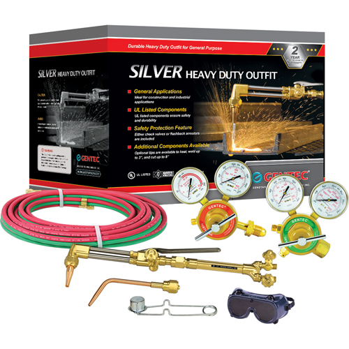 Silver Heavy-Duty Welding & Cutting Outfi ts, 3/4" Cut, 1/2" Weld Brunswick Fyr & Safety