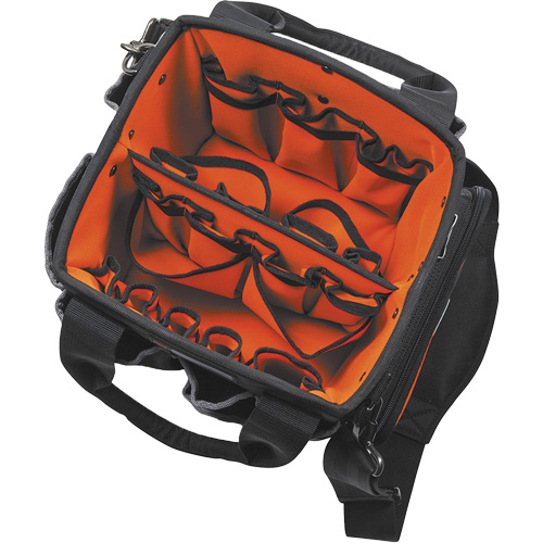 Tradesman Pro Tool Tote, Ballistic Nylon, 40 Pockets, Black/Orange Brunswick Fyr & Safety