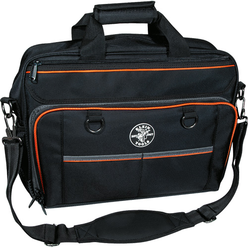 Tradesman Pro Tech Bag with Laptop Pocket, Polyester, 22 Pockets, Black/Orange Brunswick Fyr & Safety