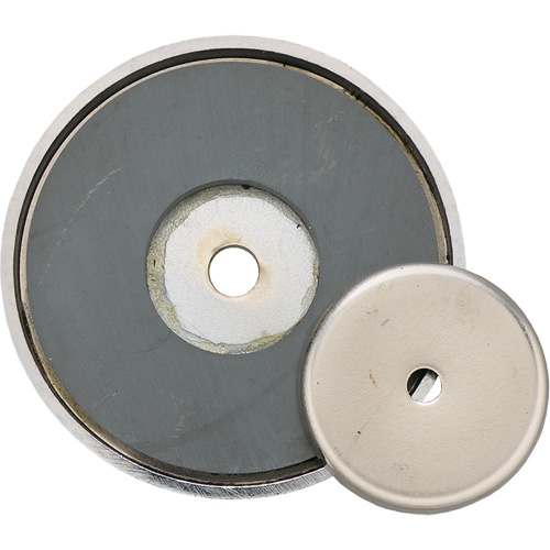 Ceramic Shallow Pot Magnet, 1-3/8" Dia., 12 lbs. Pull Brunswick Fyr & Safety