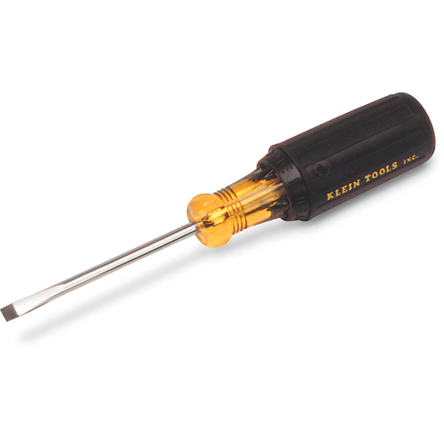 Slot Cabinet Tip Screwdriver, 3/16" Tip, Round, 11-3/4" L, Cushion Grip Handle Brunswick Fyr & Safety