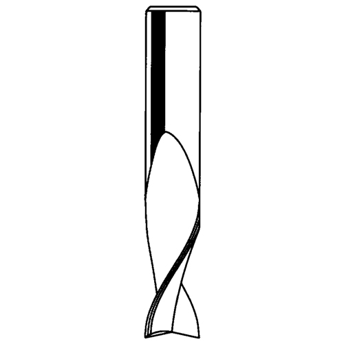 Up Spiral Router Bit, 1/8" Dia., 1/2" Carbide Height, 2" L, 1/4" Shank Brunswick Fyr & Safety