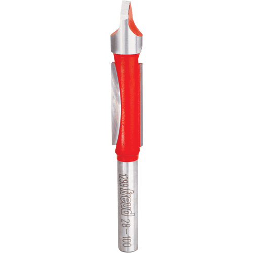 Fraise - foret guide pour panneau, 3/8" dia, 1" ha, 3" lo, 1/4" Manche Brunswick Fyr & Safety