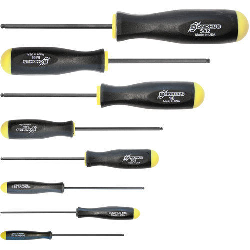 Ball Driver Screwdriver Sets - SAE, 8 Pcs. Brunswick Fyr & Safety