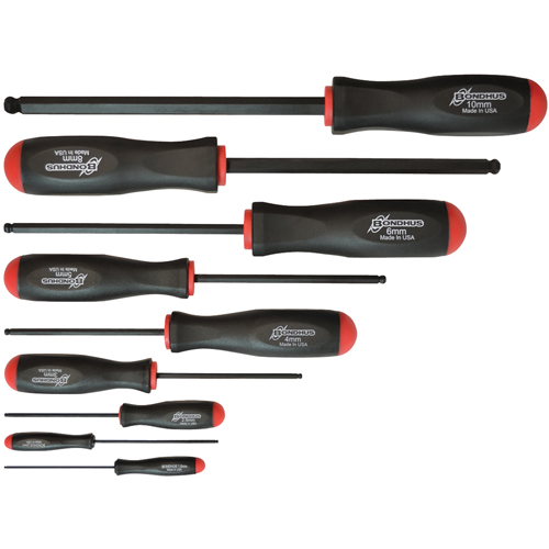 Jeux de tournevis ball driver - M&eacute;trique, 9 mcx Brunswick Fyr & Safety