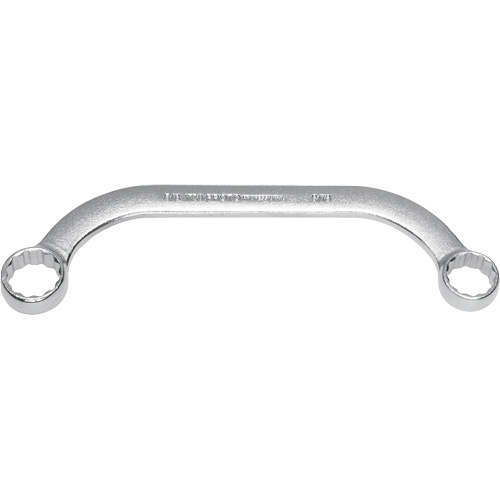 Box End Wrench, 12 Point, 5/8"/9/16", 15° Offset, Plain Finish Brunswick Fyr & Safety