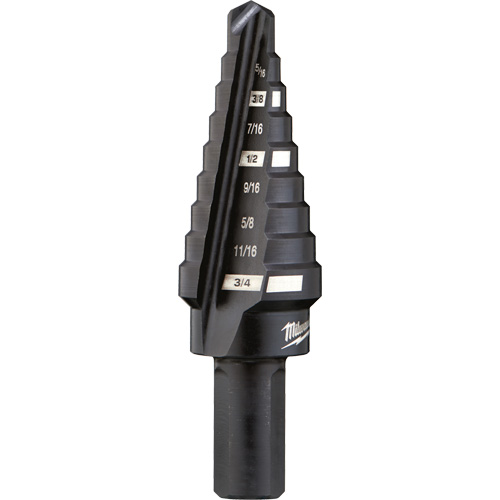 Foret &eacute;tag&eacute; no 3, 1/4" - 3/4", Incr&eacute;ments de 1/16", Acier rapide Brunswick Fyr & Safety