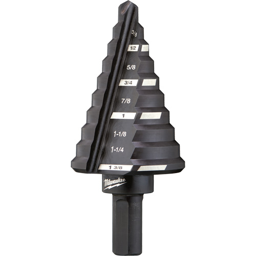 Foret &eacute;tag&eacute; no 5, 1/4" - 1-3/8", Incr&eacute;ments de 1/8", Acier rapide Brunswick Fyr & Safety