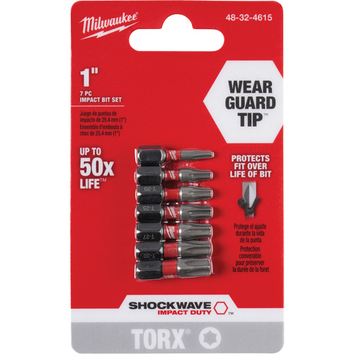Shockwave 1" Impact Duty Torx&reg; Bit Set Brunswick Fyr & Safety