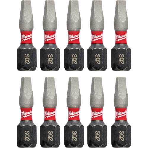 Shockwave Impact Insert Bits, Square, #2, 1/4" Drive Brunswick Fyr & Safety