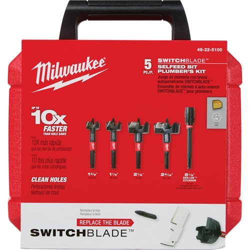 Jeu de forets autoaliment&eacute;s pour plombier Switchblade Brunswick Fyr & Safety