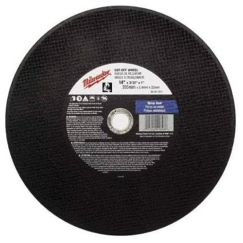 High Speed Cut-Off Wheel, 12" x 1/8", 1" Arbor, Type 1, Aluminum Oxide, 4365 RPM Brunswick Fyr & Safety