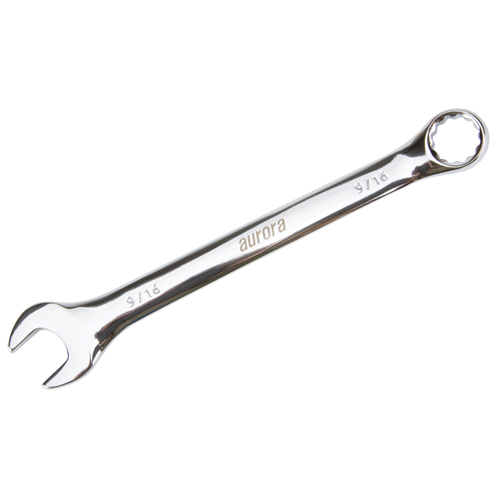 Cl&eacute; mixte, 12 pans, 9/16", Fini Chrome Brunswick Fyr & Safety