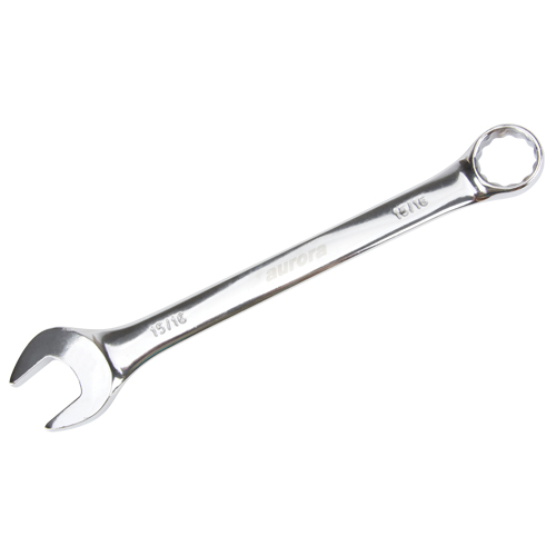 Combination Wrench, 12 Point, 15/16", Chrome Finish Brunswick Fyr & Safety