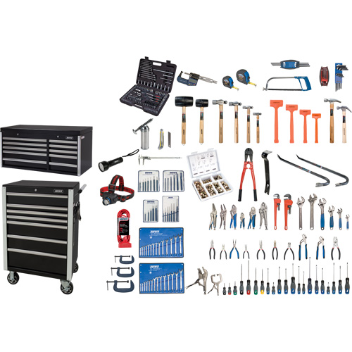 Ensemble d'outils ultime avec coffre en acier et chariot, 358 morcea Brunswick Fyr & Safety